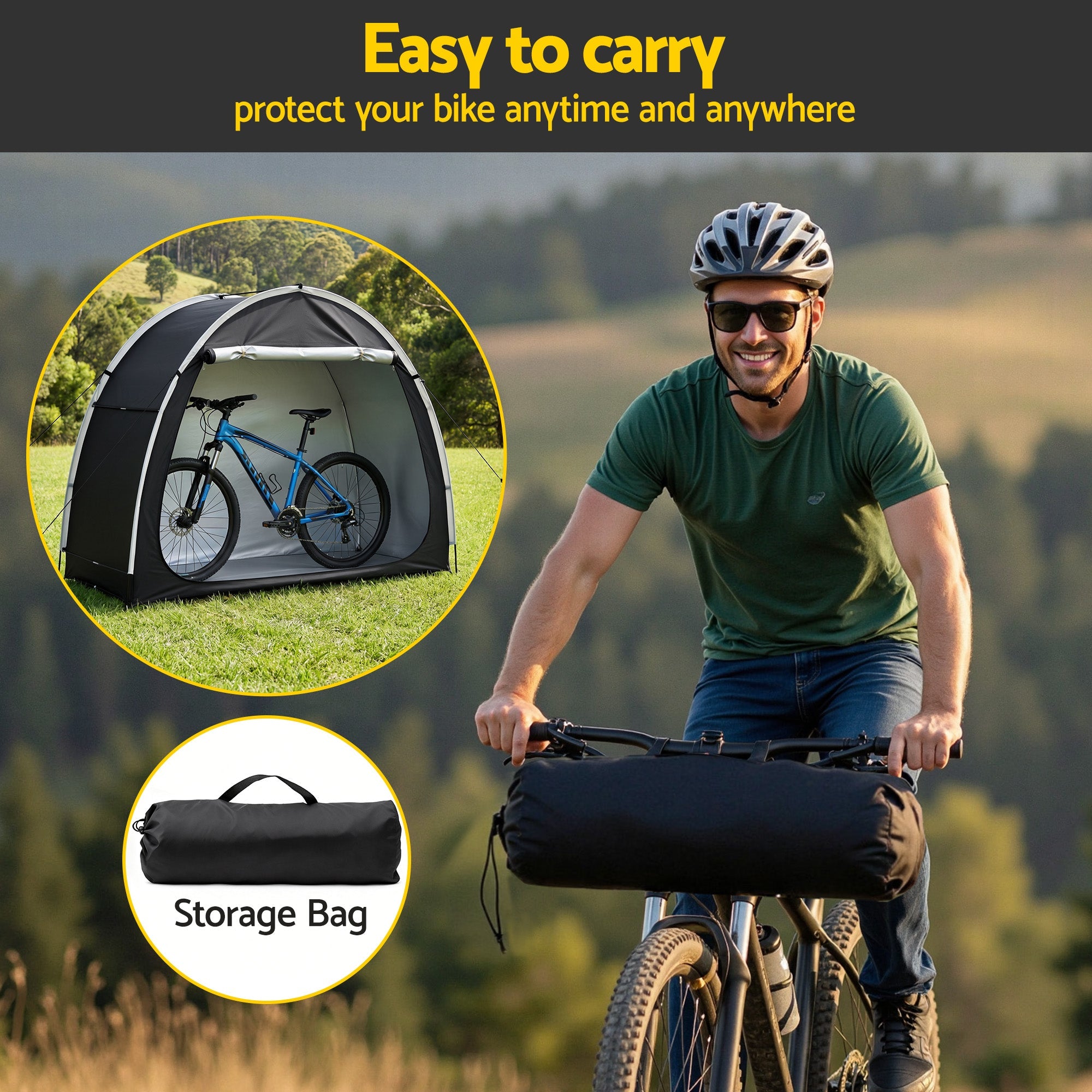 Bike Storage Tent Waterproof Outdoor UV Protection Shelter w/ Large Space - Home & Garden > Travel > Duffel Bags - Rivercity House & Home Co. (ABN 18 642 972 209) - Affordable Modern Furniture Australia