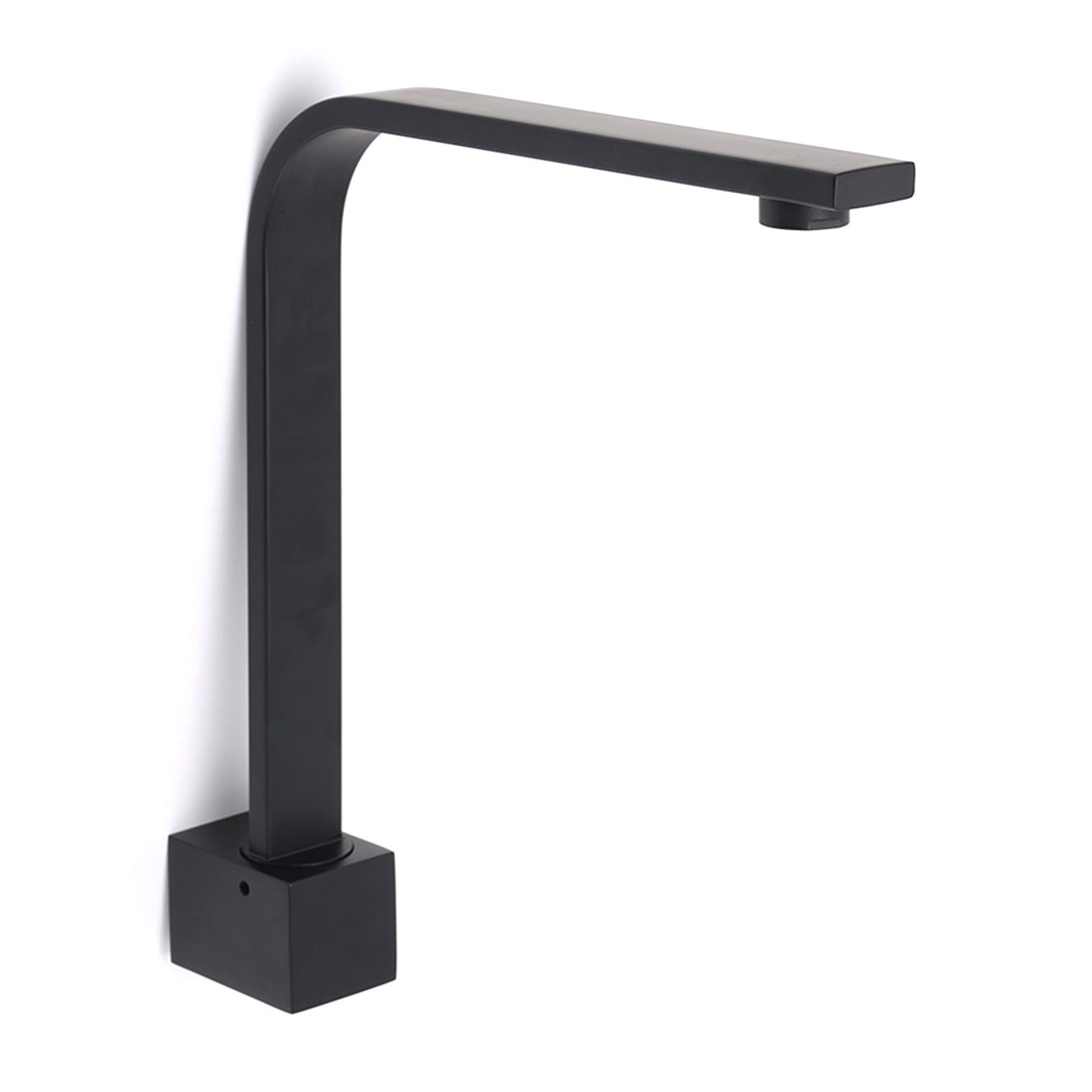 Black Gooseneck Arm High Rise Wall Mounted Bathtub Square Spout Water Outlet - Furniture > Bathroom > Shower Heads & Screens - Rivercity House & Home Co. (ABN 18 642 972 209) - Affordable Modern Furniture Australia