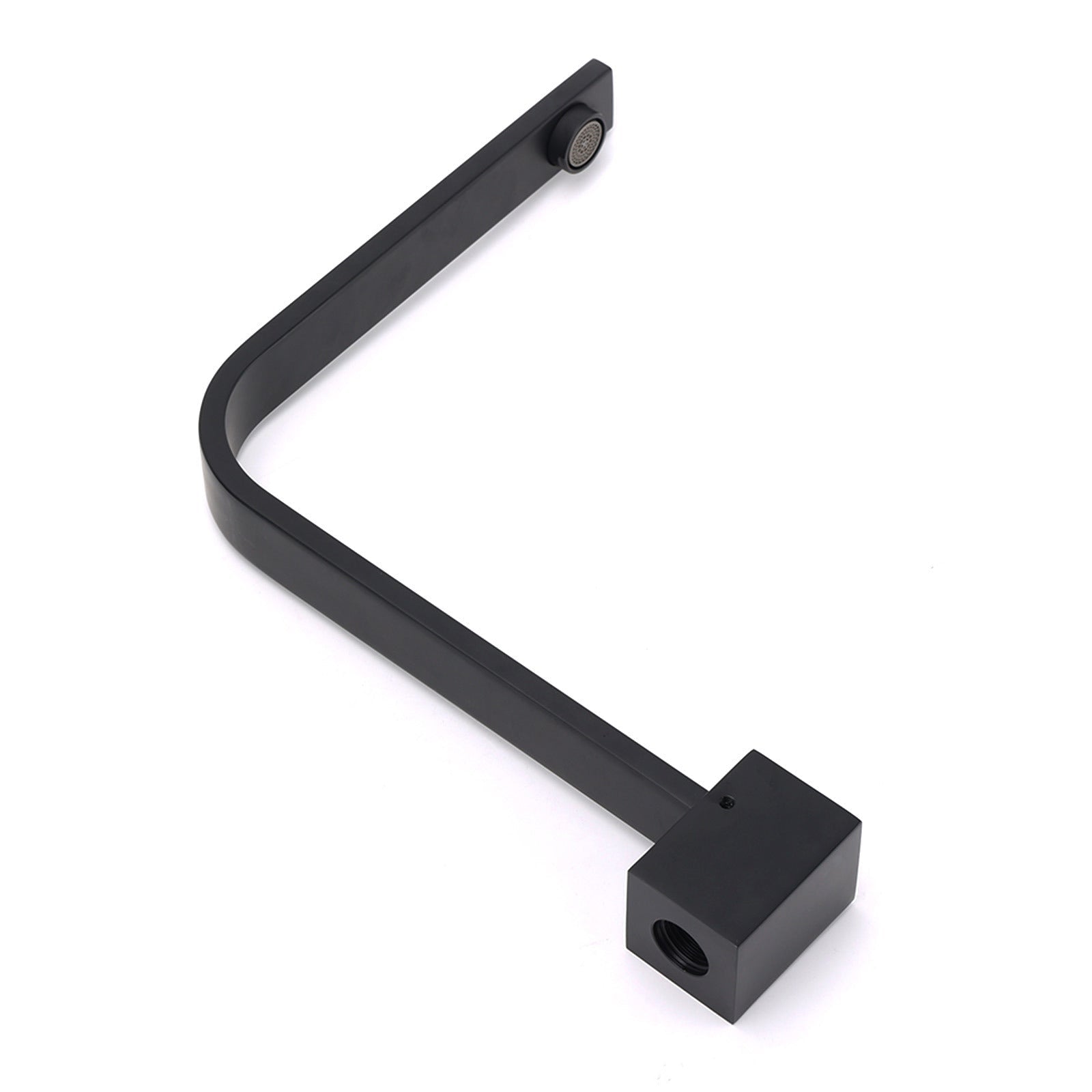 Black Gooseneck Arm High Rise Wall Mounted Bathtub Square Spout Water Outlet - Furniture > Bathroom > Shower Heads & Screens - Rivercity House & Home Co. (ABN 18 642 972 209) - Affordable Modern Furniture Australia