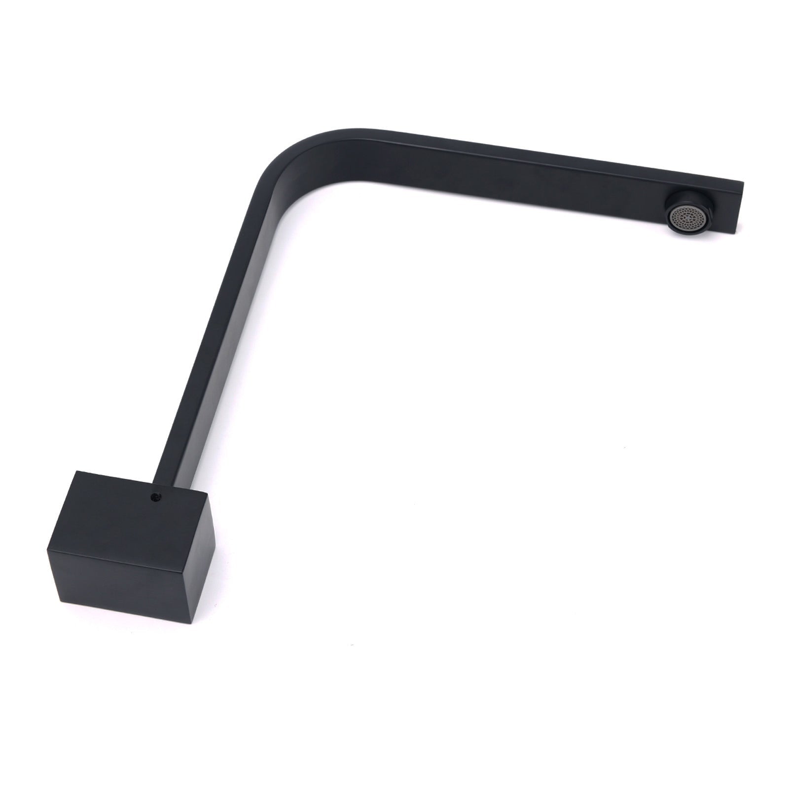 Black Gooseneck Arm High Rise Wall Mounted Bathtub Square Spout Water Outlet - Furniture > Bathroom > Shower Heads & Screens - Rivercity House & Home Co. (ABN 18 642 972 209) - Affordable Modern Furniture Australia