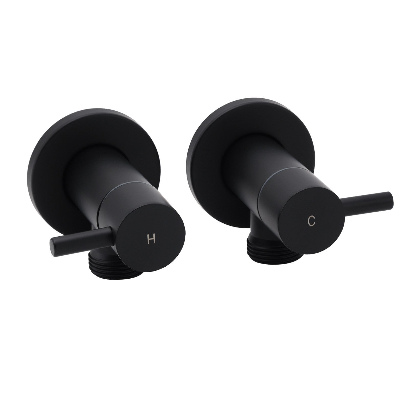 Black Washing Machine 1/4 Turn Twin Taps Laundry Room Hot Cold Water Wall Set - Furniture > Bathroom > Shower Heads & Screens - Rivercity House & Home Co. (ABN 18 642 972 209) - Affordable Modern Furniture Australia