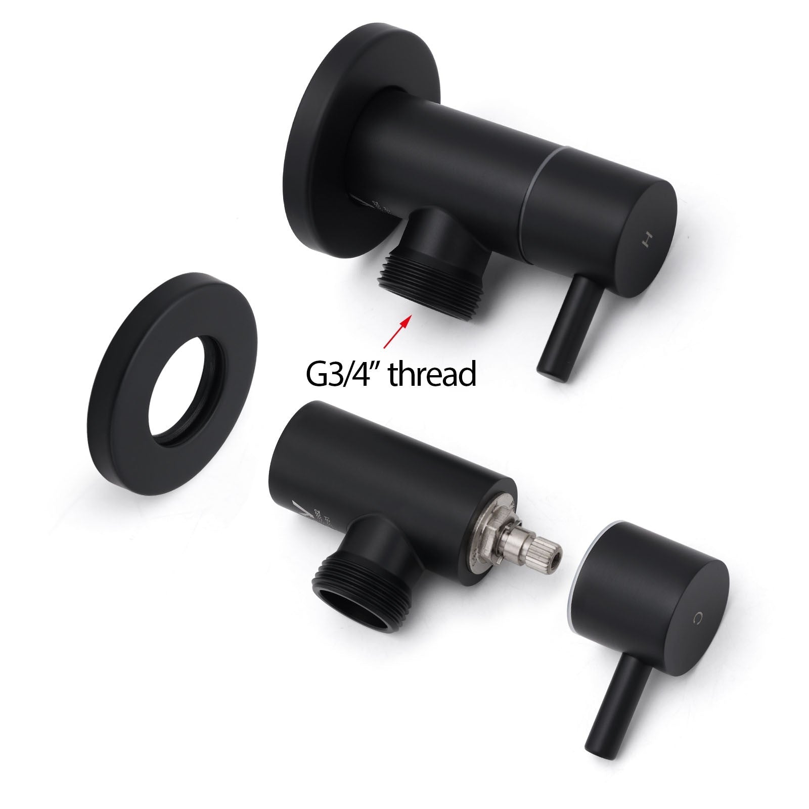 Black Washing Machine 1/4 Turn Twin Taps Laundry Room Hot Cold Water Wall Set - Furniture > Bathroom > Shower Heads & Screens - Rivercity House & Home Co. (ABN 18 642 972 209) - Affordable Modern Furniture Australia
