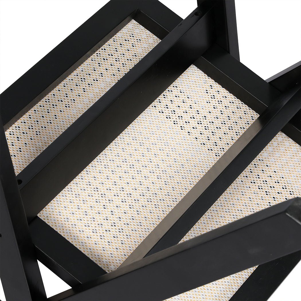 Black Wicker Armchair Dining Chair - Black - Rivercity House & Home Co. (ABN 18 642 972 209) - Affordable Modern Furniture Australia