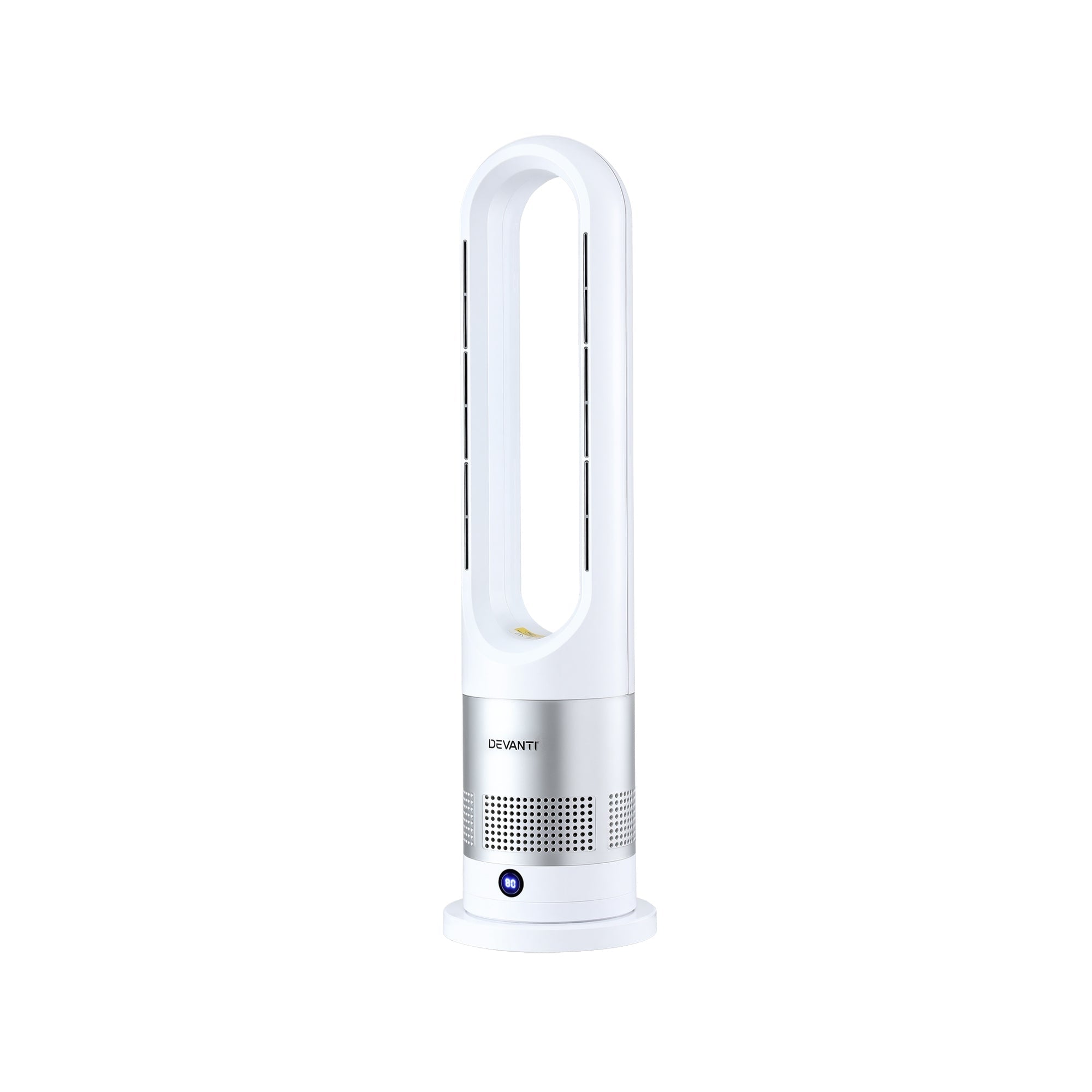 Bladeless Tower Fan Heater and Cooler 2in1 Portable Oscillation Fan for Bedroom Room Office Use White - Appliances > Heaters > Electric Heaters - Rivercity House & Home Co. (ABN 18 642 972 209) - Affordable Modern Furniture Australia