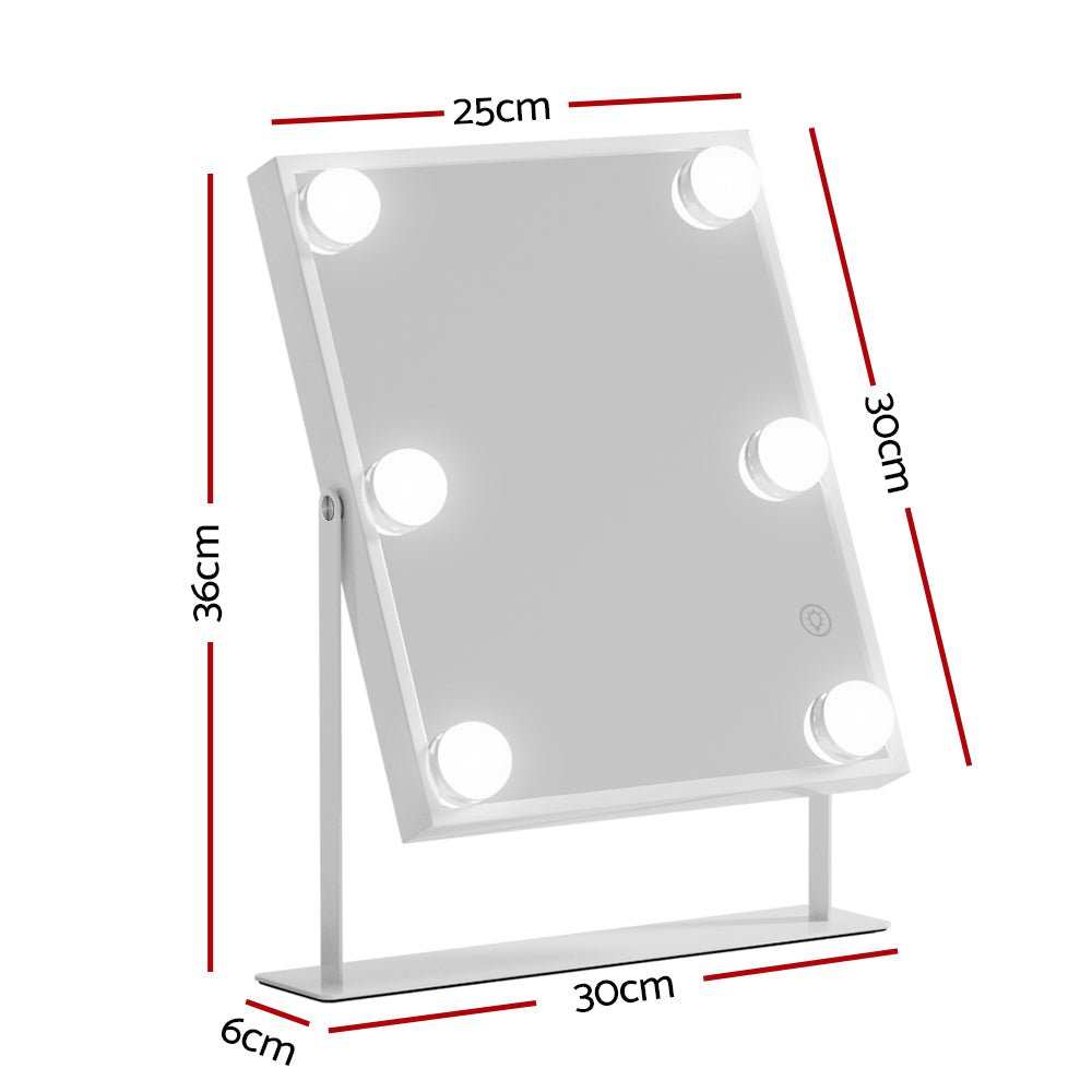 Bluetooth LED Makeup Mirror Mirrors Lighted Vanity Hollywood 25X30CM - Home & Garden > Decor > Mirrors - Rivercity House & Home Co. (ABN 18 642 972 209) - Affordable Modern Furniture Australia