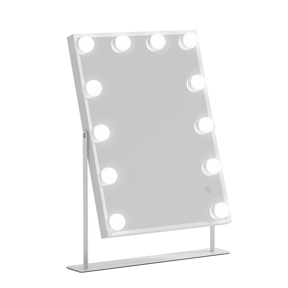 Bluetooth Makeup Mirror 30x40cm Hollywood Vanity with LED Light White - Home & Garden > Decor > Mirrors - Rivercity House & Home Co. (ABN 18 642 972 209) - Affordable Modern Furniture Australia