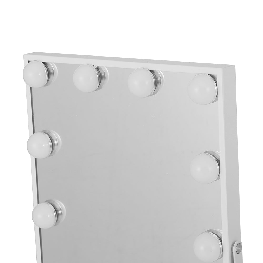 Bluetooth Makeup Mirror 30x40cm Hollywood Vanity with LED Light White - Home & Garden > Decor > Mirrors - Rivercity House & Home Co. (ABN 18 642 972 209) - Affordable Modern Furniture Australia