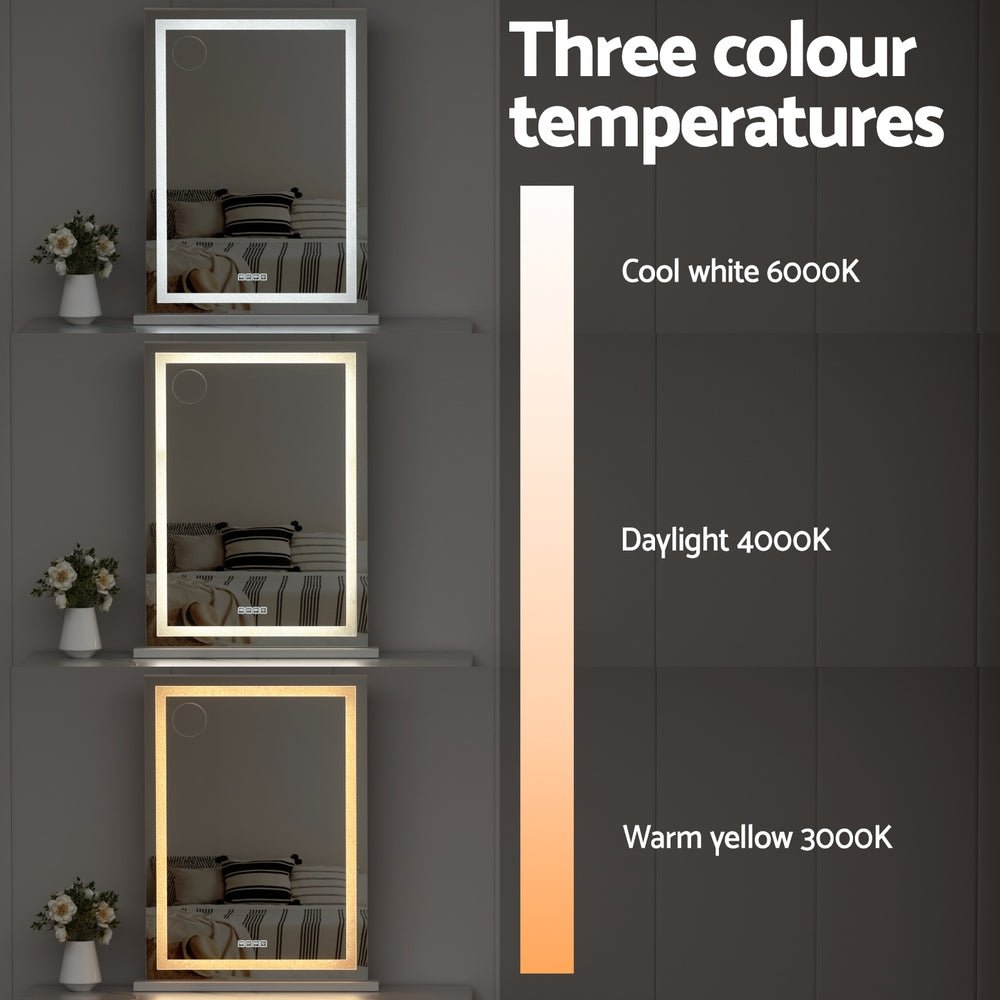 Bluetooth Makeup Mirror 58x80cm Hollywood Vanity with LED Light Crystal - Health & Beauty > Makeup Mirrors - Rivercity House & Home Co. (ABN 18 642 972 209) - Affordable Modern Furniture Australia