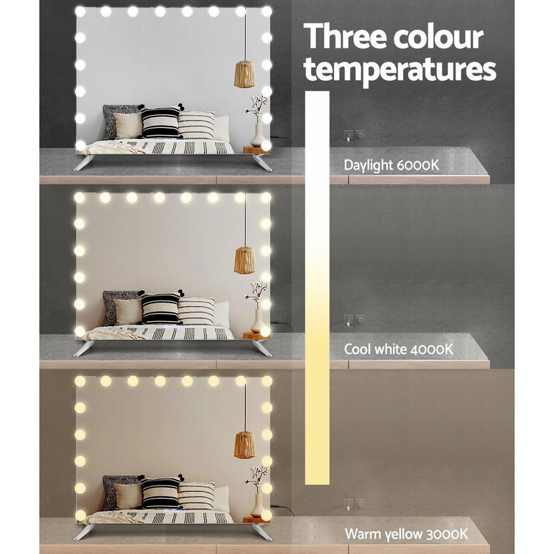 Bluetooth Makeup Mirror with Light Hollywood LED Wall Mounted Cosmetic - Health & Beauty > Makeup Mirrors - Rivercity House & Home Co. (ABN 18 642 972 209) - Affordable Modern Furniture Australia