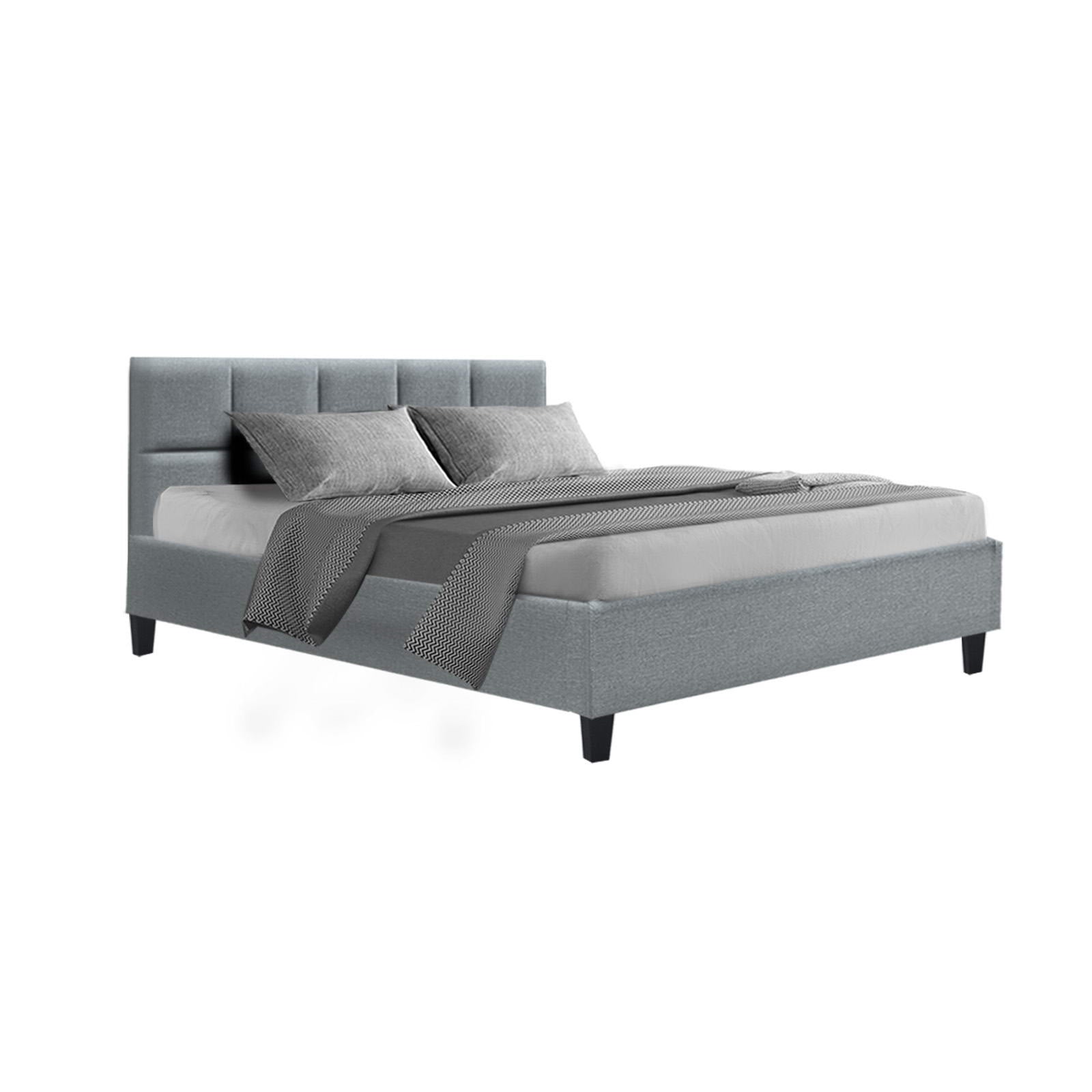 Bondi Queen Bed Frame Grey - Rivercity House & Home Co. (ABN 18 642 972 209) - Affordable Modern Furniture Australia