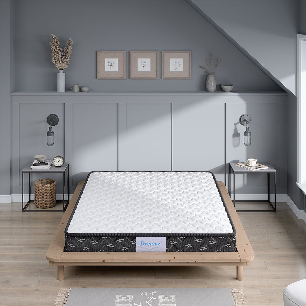 Bonnell Spring Double Mattress 16cm Thick Medium Soft - White and Black - Rivercity House & Home Co. (ABN 18 642 972 209) - Affordable Modern Furniture Australia