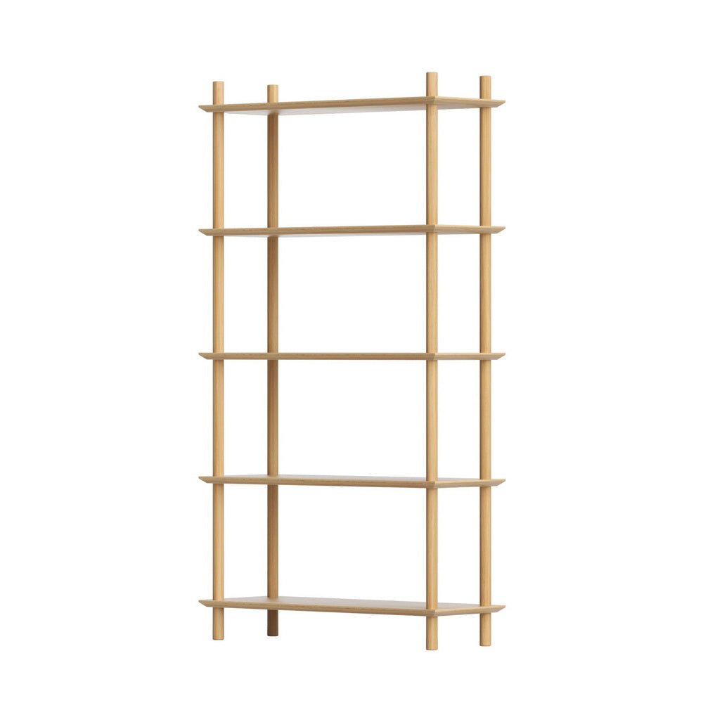 Bookshelf 5 Tiers Bookcase Display Shelves Wooden Storage Stand Rack Pine - Furniture > Living Room > Bookcases & Shelves - Rivercity House & Home Co. (ABN 18 642 972 209) - Affordable Modern Furniture Australia