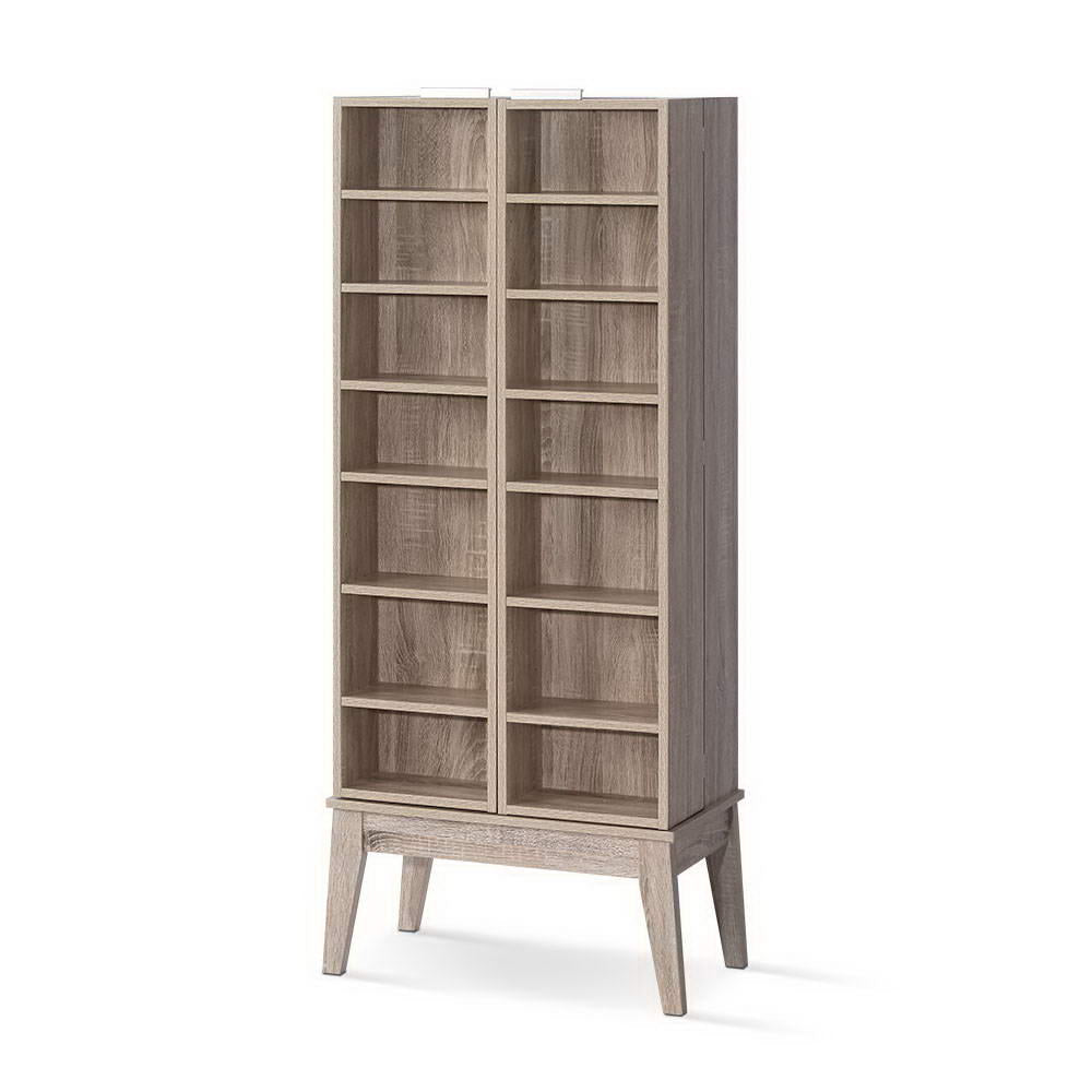 Bookshelf CD Storage Rack - BERG Oak - Furniture > Office - Rivercity House & Home Co. (ABN 18 642 972 209) - Affordable Modern Furniture Australia