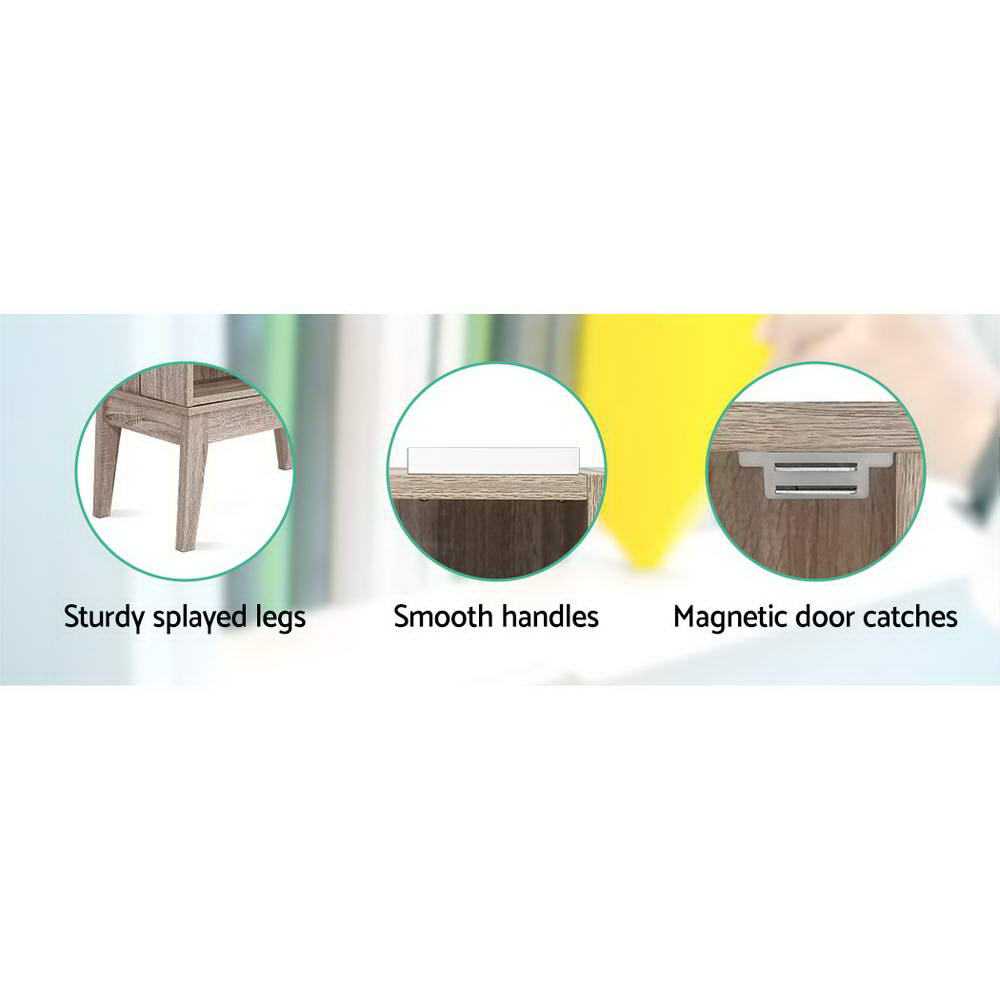 Bookshelf CD Storage Rack - BERG Oak - Furniture > Office - Rivercity House & Home Co. (ABN 18 642 972 209) - Affordable Modern Furniture Australia