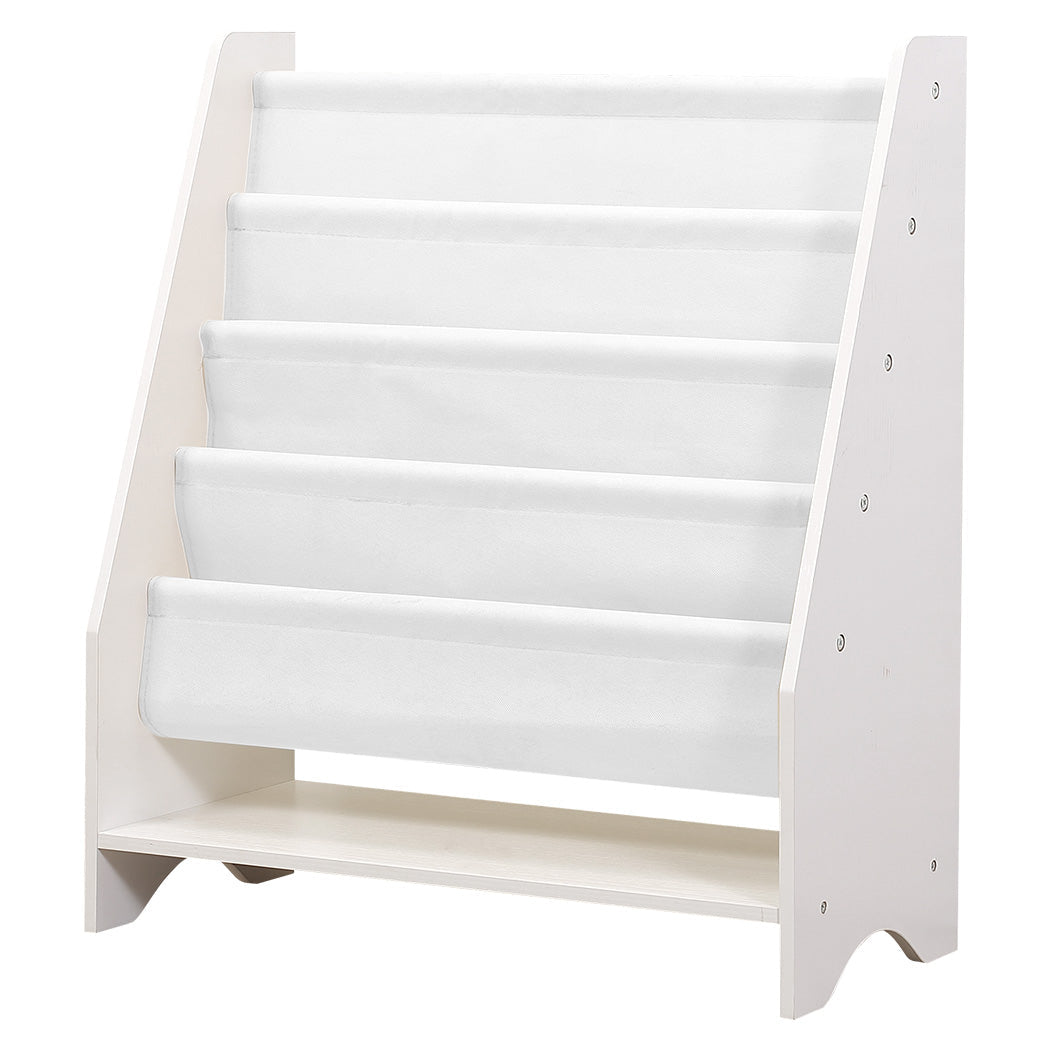 BoPeep Kids 4 - Tier Bookshelf Bookcase with Magazine Shelf - White - Rivercity House & Home Co. (ABN 18 642 972 209) - Affordable Modern Furniture Australia