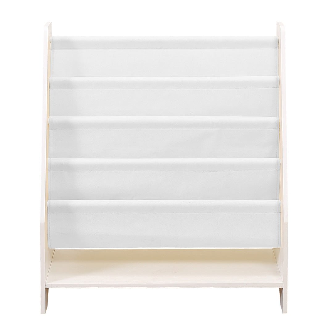 BoPeep Kids 4 - Tier Bookshelf Bookcase with Magazine Shelf - White - Rivercity House & Home Co. (ABN 18 642 972 209) - Affordable Modern Furniture Australia