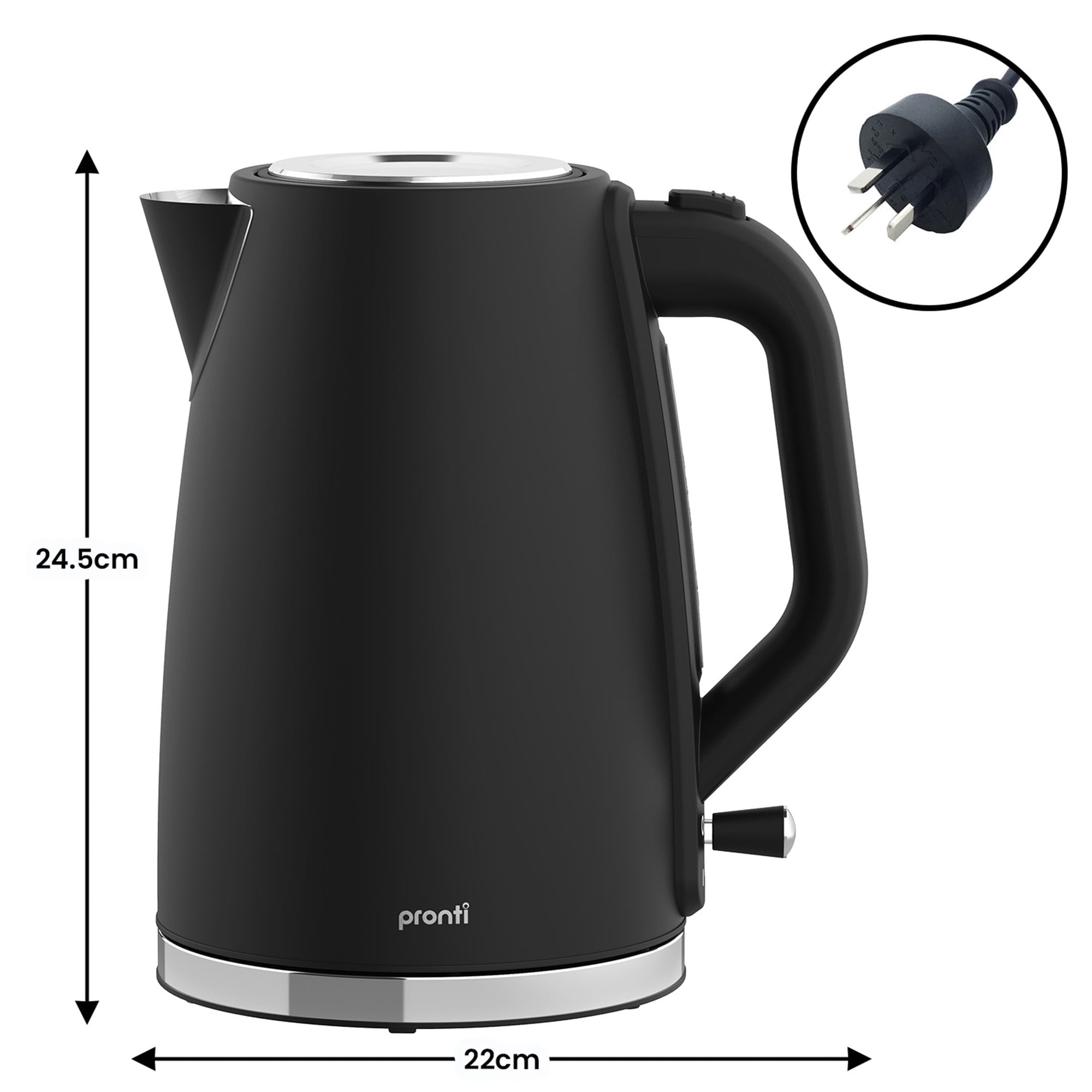 Breakfast Set with 1.6L Coffee Machine, Silver Noir Toaster & Kettle - Appliances > Kitchen Appliances > Kettles - Rivercity House & Home Co. (ABN 18 642 972 209) - Affordable Modern Furniture Australia
