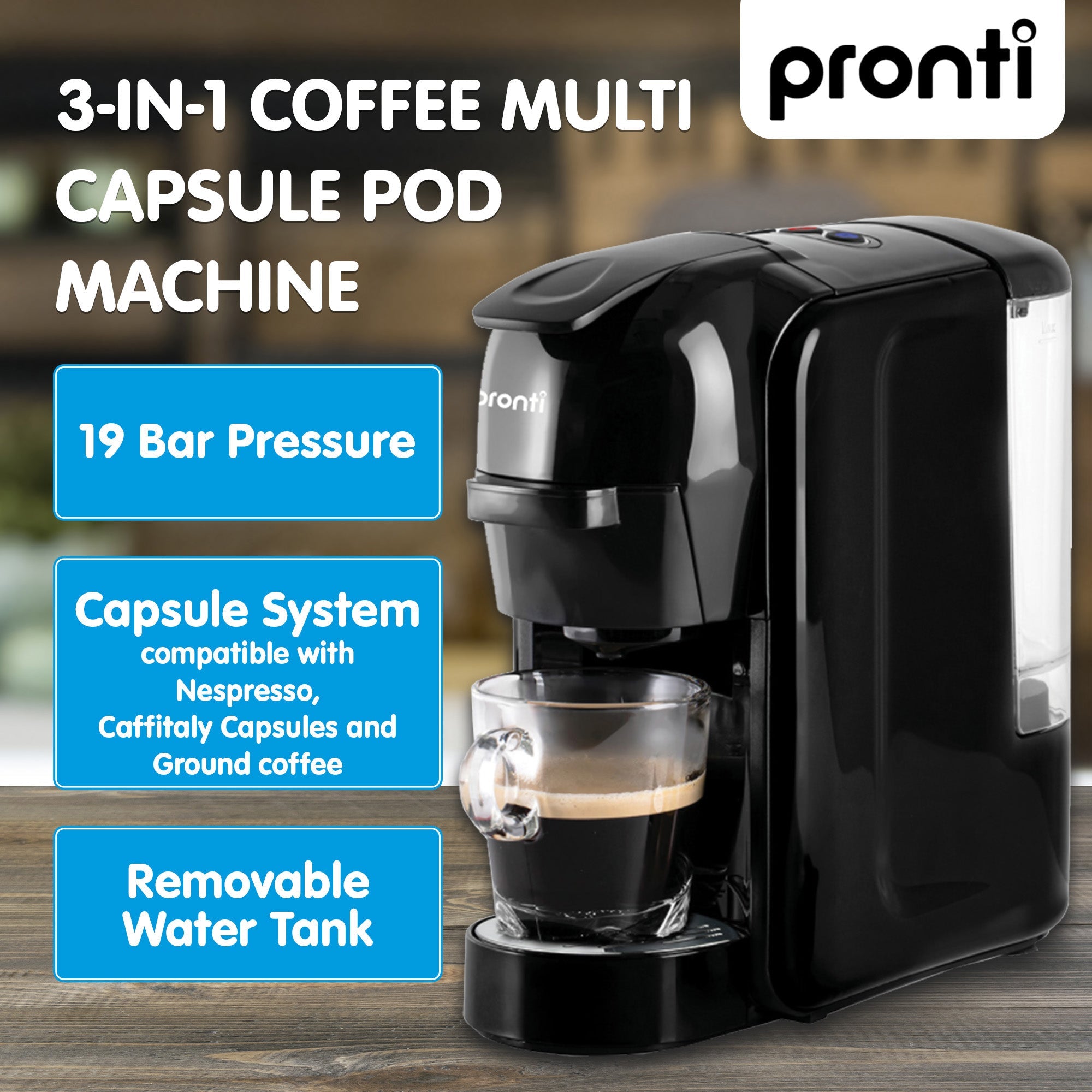 Breakfast Set with HomeMaid Coffee Machine, Silver Noir Toaster & Kettle - Appliances > Kitchen Appliances > Kettles - Rivercity House & Home Co. (ABN 18 642 972 209) - Affordable Modern Furniture Australia