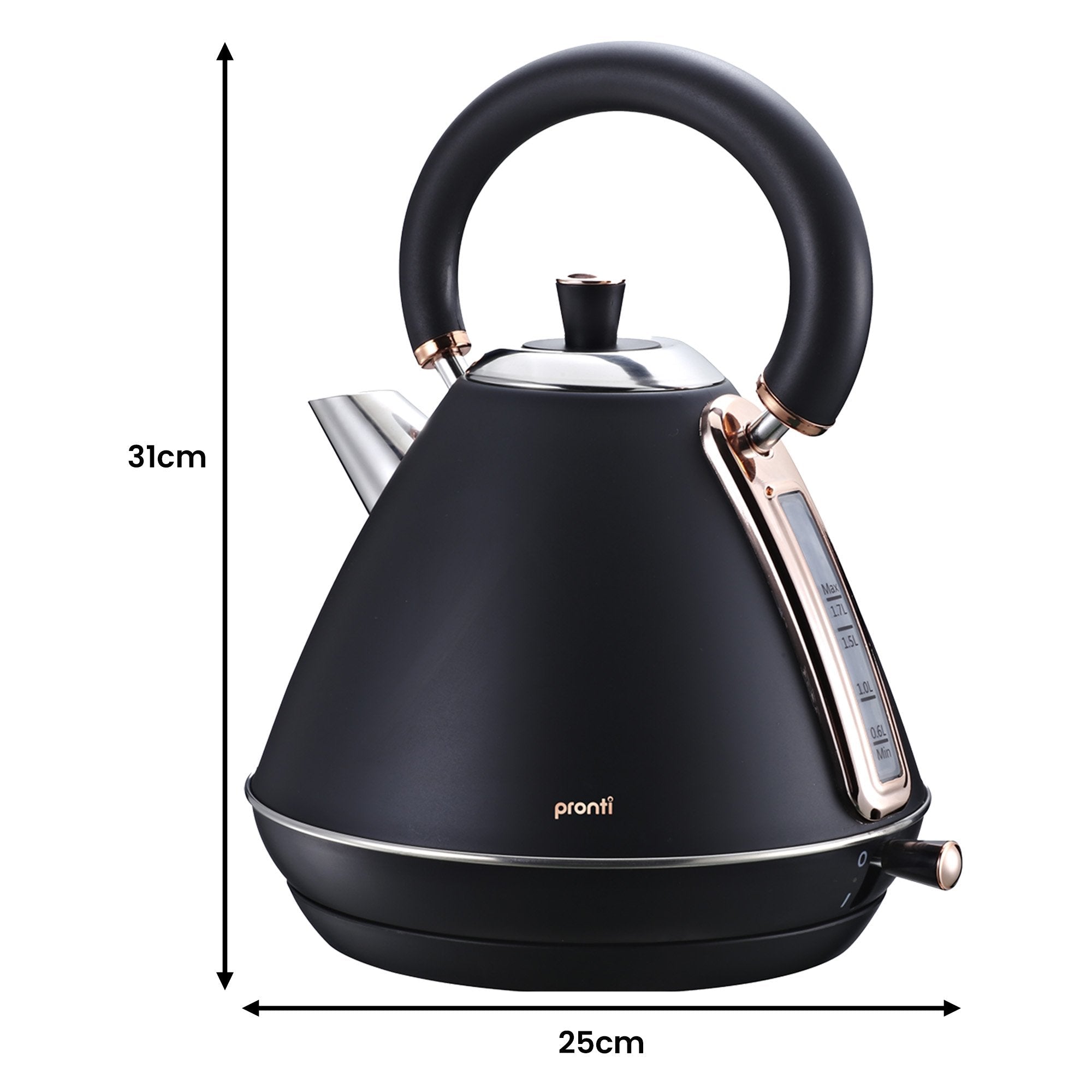 Breakfast Set with Rose Gold Kettle & Toaster with 1.2L Espresso Machine - Black - Appliances > Kitchen Appliances > Coffee Machines & Accessories - Rivercity House & Home Co. (ABN 18 642 972 209) - Affordable Modern Furniture Australia