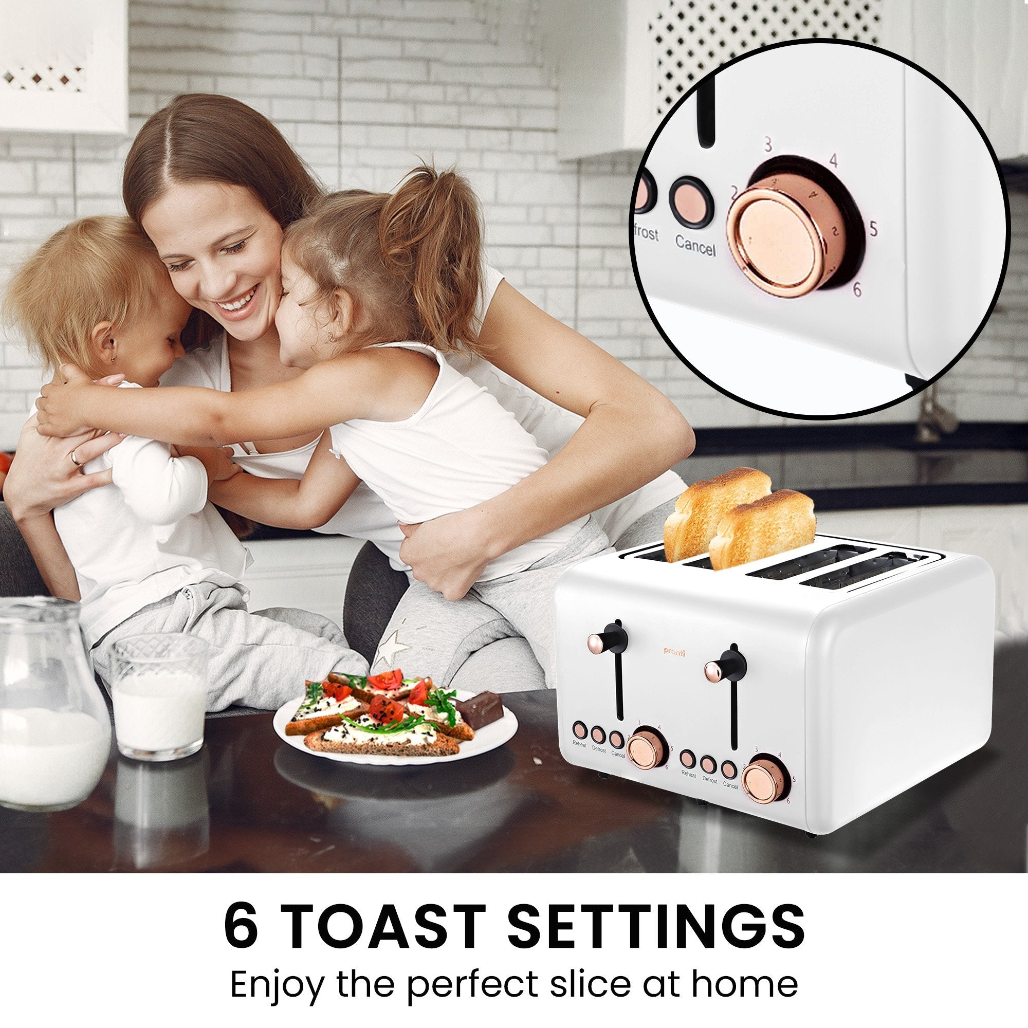 Breakfast Set with Rose Gold Kettle & Toaster with 1.2L Espresso Machine - White - Appliances > Kitchen Appliances > Coffee Machines & Accessories - Rivercity House & Home Co. (ABN 18 642 972 209) - Affordable Modern Furniture Australia