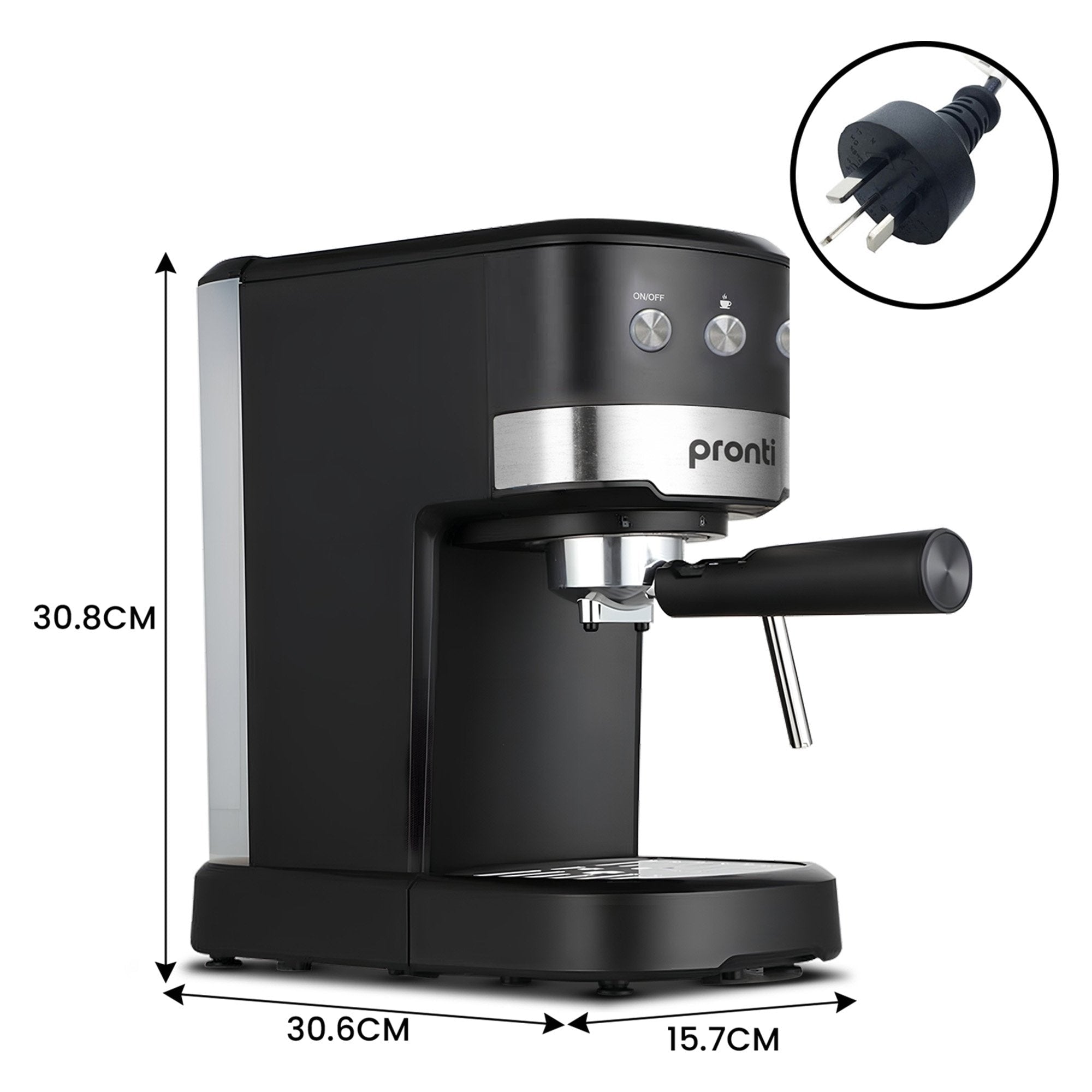 Breakfast Set with Rose Gold Kettle & Toaster with 1.2L Espresso Machine - White - Appliances > Kitchen Appliances > Coffee Machines & Accessories - Rivercity House & Home Co. (ABN 18 642 972 209) - Affordable Modern Furniture Australia