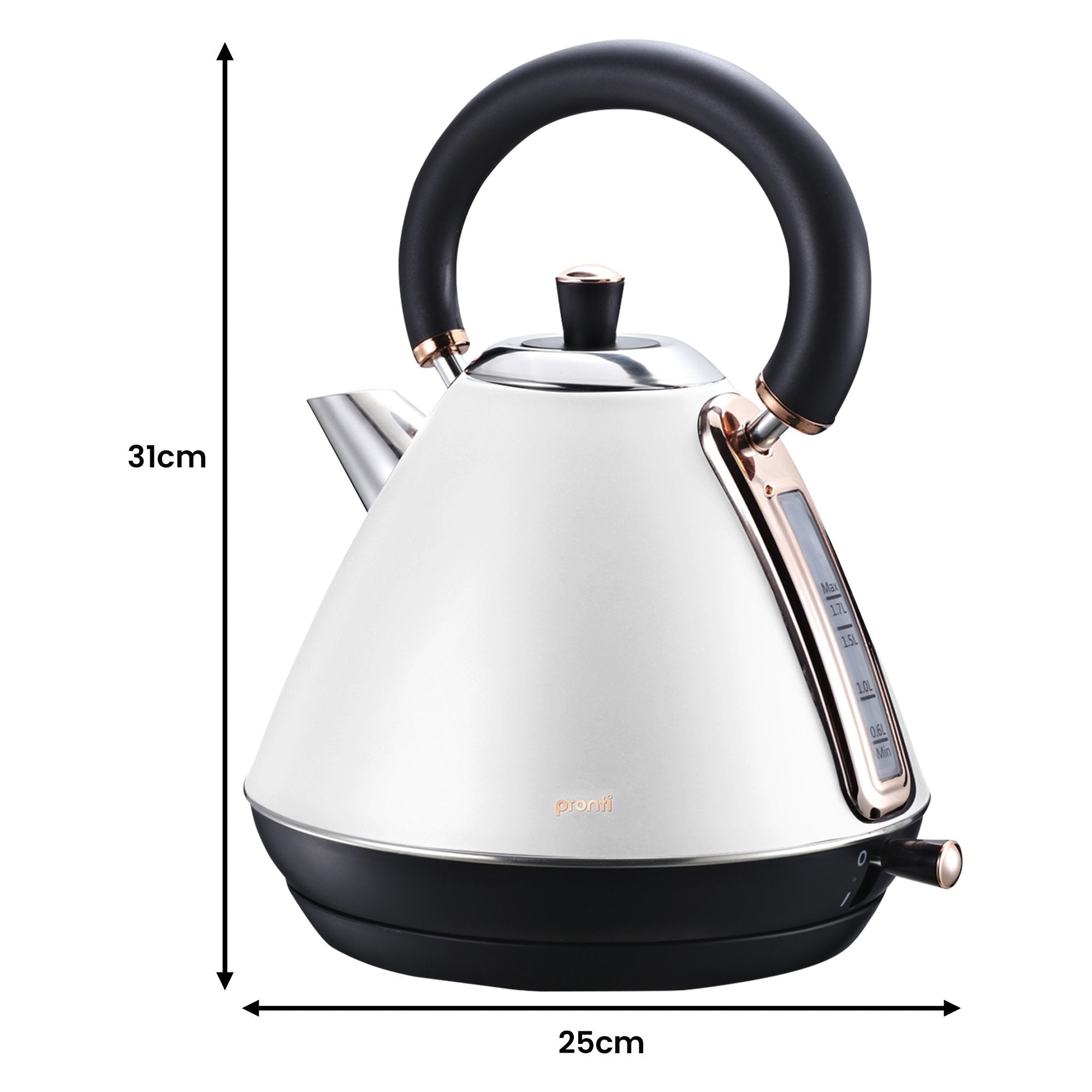 Breakfast Set with Rose Gold Kettle & Toaster with 1.2L Espresso Machine - White - Appliances > Kitchen Appliances > Coffee Machines & Accessories - Rivercity House & Home Co. (ABN 18 642 972 209) - Affordable Modern Furniture Australia