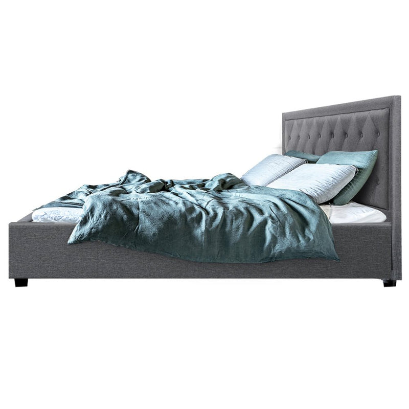 Bronte Storage King Bed Frame Grey - Rivercity House & Home Co. (ABN 18 642 972 209) - Affordable Modern Furniture Australia