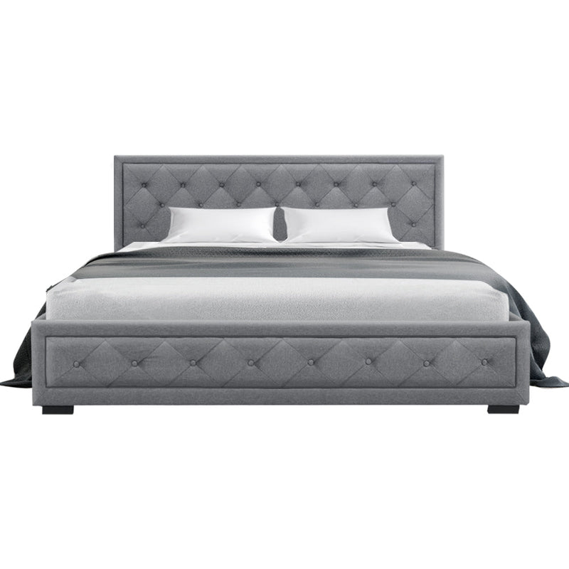 Bronte Storage King Bed Frame Grey - Rivercity House & Home Co. (ABN 18 642 972 209) - Affordable Modern Furniture Australia