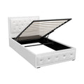 Bronte Storage King Single Bed Frame White