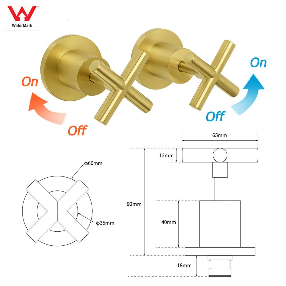 Brushed Gold 12" Large Shower Head One Spray Mode Handheld Rose Sliding Rail Arm Round Mixer Set - Furniture > Bathroom > Shower Heads & Screens - Rivercity House & Home Co. (ABN 18 642 972 209) - Affordable Modern Furniture Australia