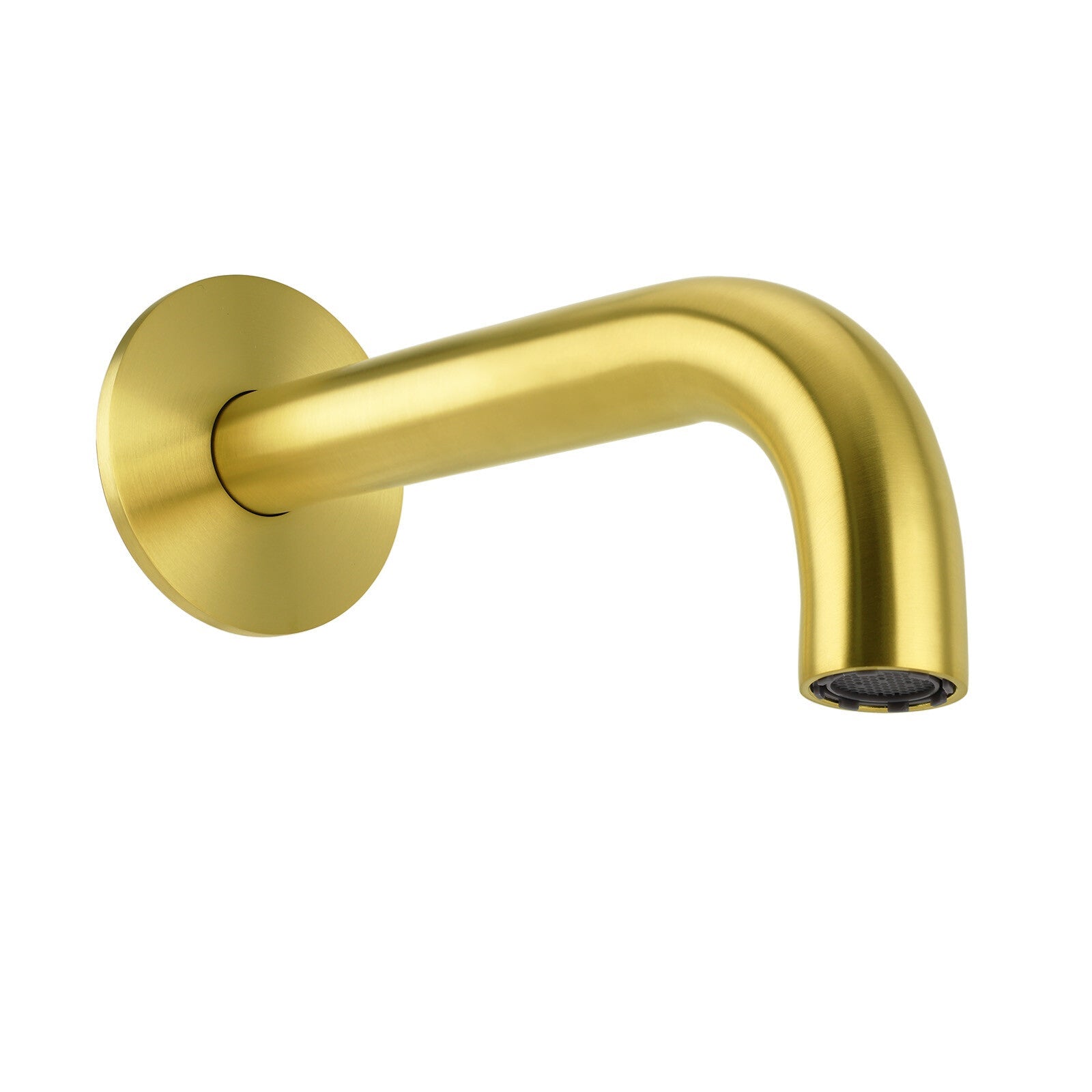 Brushed Gold 150mm Round Curve Faucet Outlet Bathroom Tub Water Filler Spout Set - Furniture > Bathroom > Shower Heads & Screens - Rivercity House & Home Co. (ABN 18 642 972 209) - Affordable Modern Furniture Australia