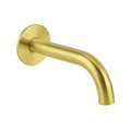 150mm Round Curve Bathroom Tub Faucet Outlet Spout Set - Brushed Gold