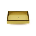 150x150mm Tile Insert Floor Drain with 80mm Waste Watermark - Brushed Gold