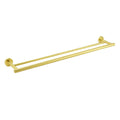 600mm Double Towel Rack Rail Holder Bar Round Stainless Steel - Brushed Gold