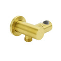 Brass Handheld Shower Swivel Bracket Holder with Water Inlet Elbow Connector Kit - Brushed Gold