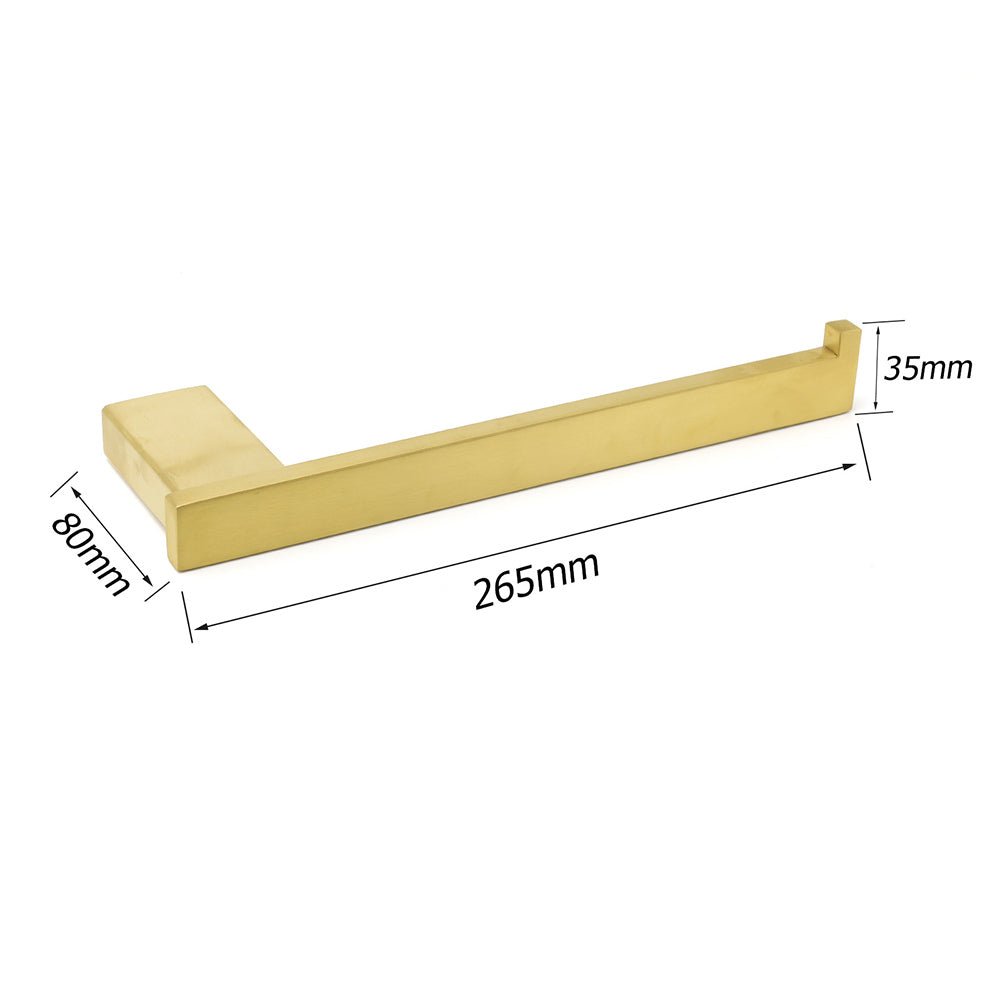 Brushed Gold Cubic Square Towel Holder Rack Clothes Hook Kit Bathroom Accessory - Home & Garden > Bathroom Accessories > Shower Accessories - Rivercity House & Home Co. (ABN 18 642 972 209) - Affordable Modern Furniture Australia