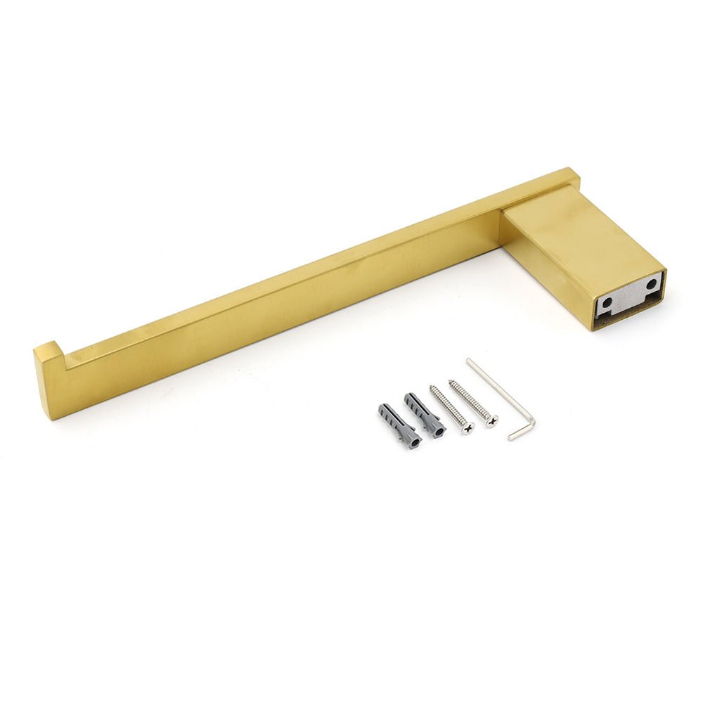 Brushed Gold Cubic Square Towel Holder Rack Clothes Hook Kit Bathroom Accessory - Home & Garden > Bathroom Accessories > Shower Accessories - Rivercity House & Home Co. (ABN 18 642 972 209) - Affordable Modern Furniture Australia