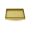 200mm Brushed Gold Tile Insert Floor Drain with 50mm Waste Outlet