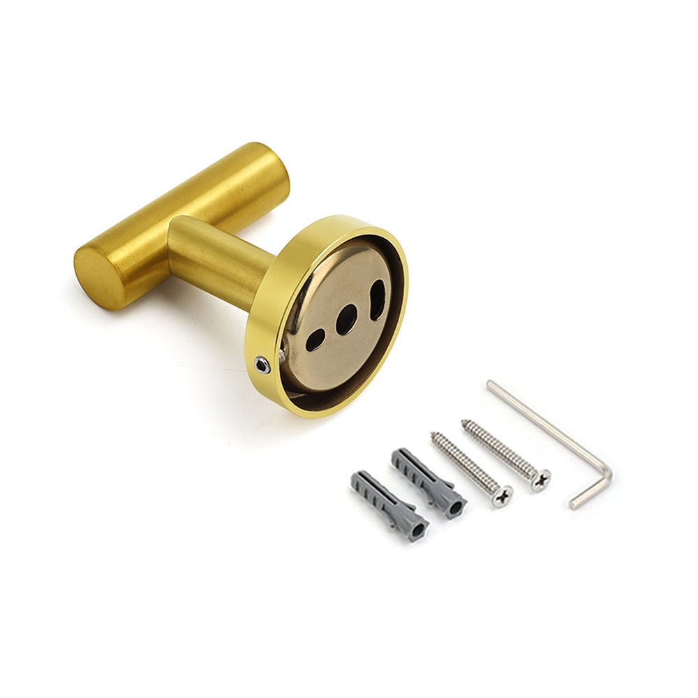 Brushed Gold Robe Hook Hanger Organizer Bathroom Stainless Steel Wall Mounted - Home & Garden > Bathroom Accessories > Shower Accessories - Rivercity House & Home Co. (ABN 18 642 972 209) - Affordable Modern Furniture Australia