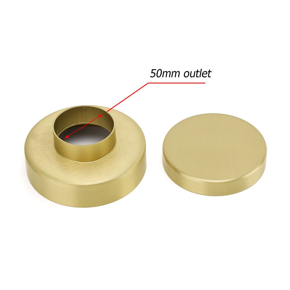 Brushed Gold Round 100mm Diamater Tile Insert Floor Drain Shower Grate 50mm Out - Furniture > Bathroom > Shower Heads & Screens - Rivercity House & Home Co. (ABN 18 642 972 209) - Affordable Modern Furniture Australia