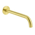 250mm Round Bathroom Tub Wall Mounted Spout - Brushed Gold