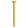30cm Round Brass Shower Ceiling Extension Dropper Arm - Brushed Gold
