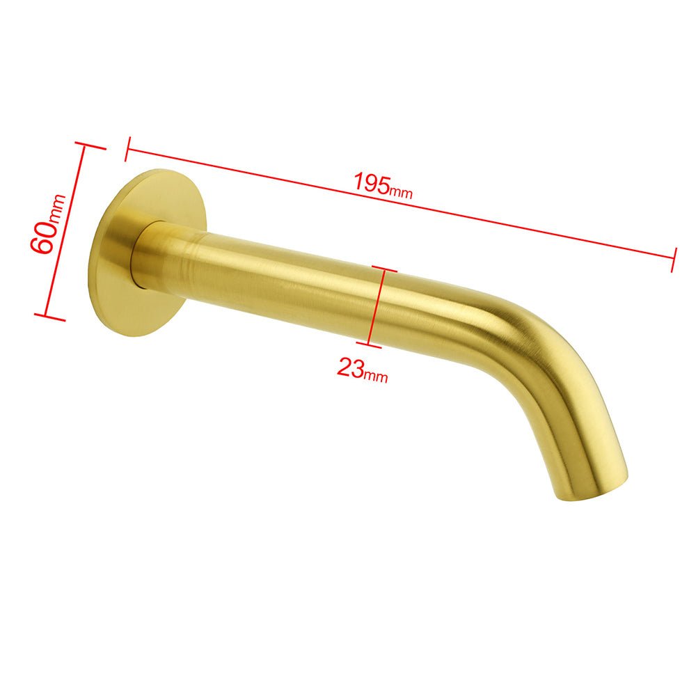 Brushed Gold Round Curve Bathtub Spout Stainless Steel Faucet Water Outlet Tap - Furniture > Bathroom > Shower Heads & Screens - Rivercity House & Home Co. (ABN 18 642 972 209) - Affordable Modern Furniture Australia