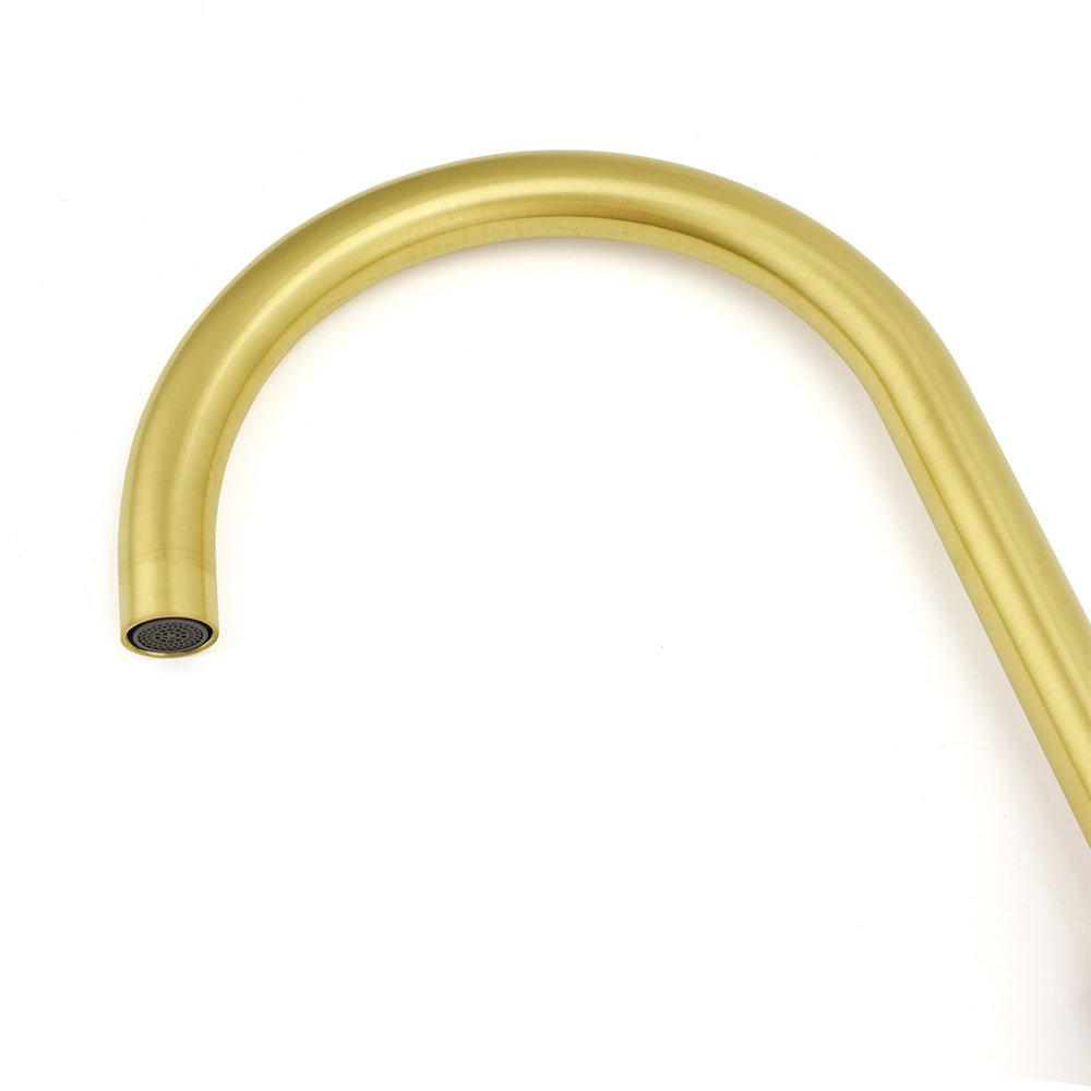 Brushed Gold Round Kitchen Mixer Sink Tap 360° Swivel Laundry Basin Faucet Spout - Furniture > Bathroom > Shower Heads & Screens - Rivercity House & Home Co. (ABN 18 642 972 209) - Affordable Modern Furniture Australia