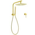 12" Large Round Rain Shower Head with Handheld Mixer Set - Brushed Gold