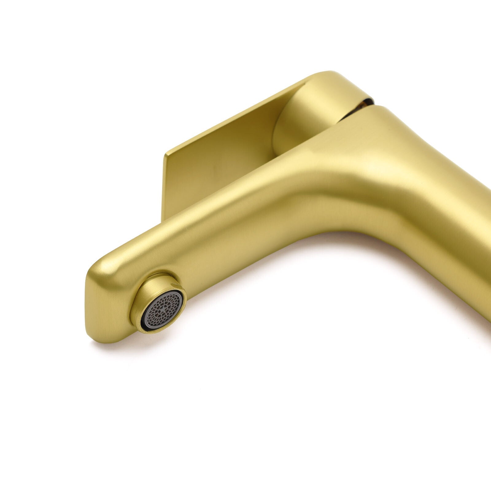 Brushed Gold Round Short Bathroom Vanity Laundry Chrome Basin Mixer Faucet Tap - Furniture > Bathroom > Shower Heads & Screens - Rivercity House & Home Co. (ABN 18 642 972 209) - Affordable Modern Furniture Australia
