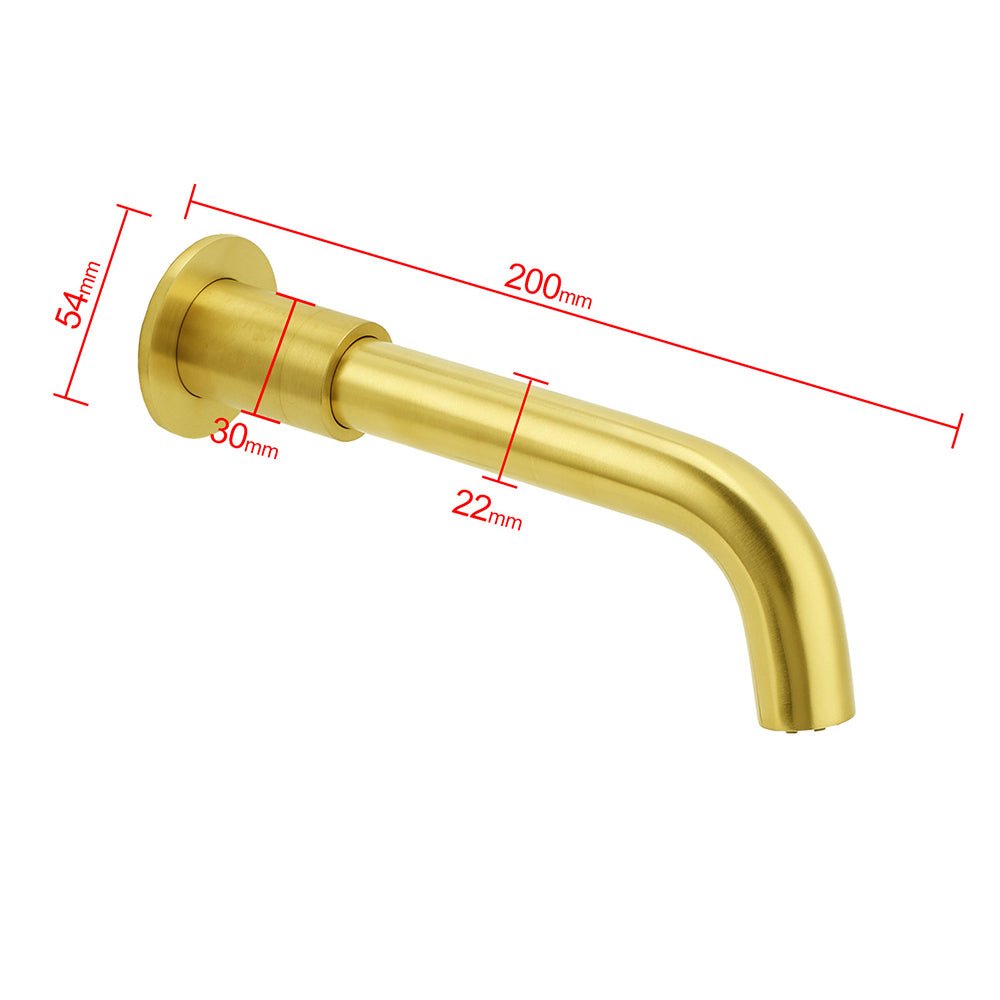 Brushed Gold Round Swivel Bathtub Spout Basin Faucet Bubble Water Outlet Curve - Furniture > Bathroom > Shower Heads & Screens - Rivercity House & Home Co. (ABN 18 642 972 209) - Affordable Modern Furniture Australia