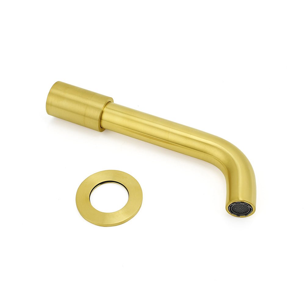 Brushed Gold Round Swivel Bathtub Spout Basin Faucet Bubble Water Outlet Curve - Furniture > Bathroom > Shower Heads & Screens - Rivercity House & Home Co. (ABN 18 642 972 209) - Affordable Modern Furniture Australia