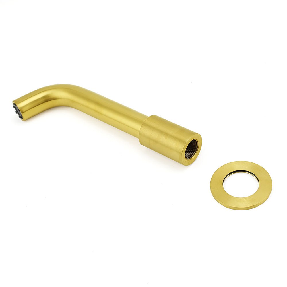 Brushed Gold Round Swivel Bathtub Spout Basin Faucet Bubble Water Outlet Curve - Furniture > Bathroom > Shower Heads & Screens - Rivercity House & Home Co. (ABN 18 642 972 209) - Affordable Modern Furniture Australia