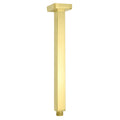 Brass 30cm Square Ceiling Shower Arm Extension - Brushed Gold